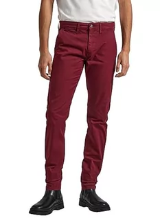 Spodenki męskie - Pepe Jeans Męskie spodnie Charly, Czerwony (bordowy), 32W / 34L - grafika 1