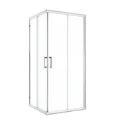 Kabiny prysznicowe - Kabina prysznicowa kwadratowa Easy 90 x 90 x 190 cm chrom Sensea - miniaturka - grafika 1
