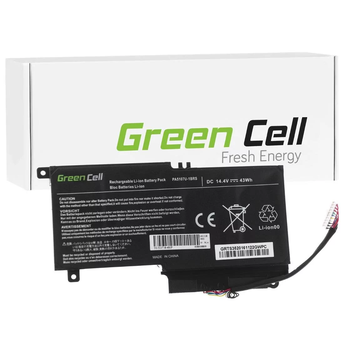 Green Cell Bateria PA5107U-1BRS do Laptopa Toshiba Satellite L50-A L50-A-1EK L50-A-19N P50-A S50-A (TS51)