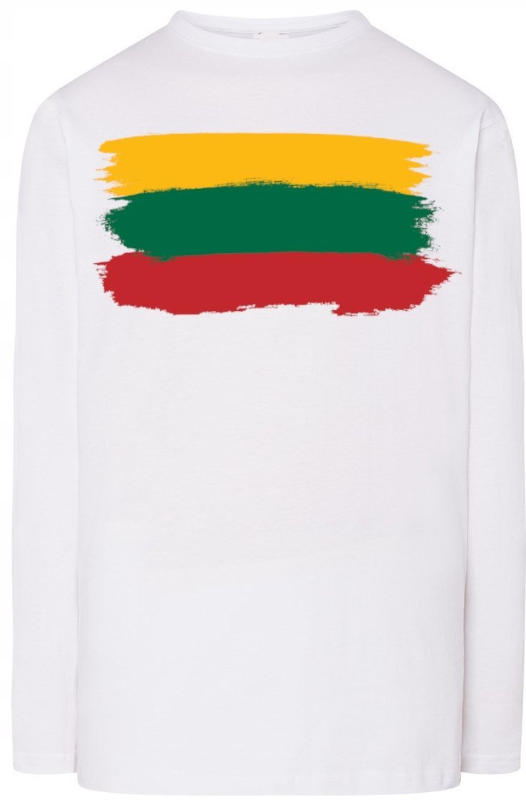 Litwa Męska Modna Flaga Longsleeve Rozm.S