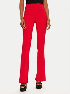 Rinascimento Spodnie materiałowe 1000769229512 Czerwony Regular Fit - Spodnie damskie - miniaturka - grafika 1