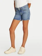 Spodenki damskie - Calvin Klein Jeans Szorty jeansowe IG0IG02892 Niebieski Slim Fit - miniaturka - grafika 1
