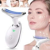 Masażery - MASAŻER LIFTINGUJĄCY UJĘDRNIAJĄCY SONICZNY LIFTING TWARZY SZYJA TWARZ EMS - miniaturka - grafika 1