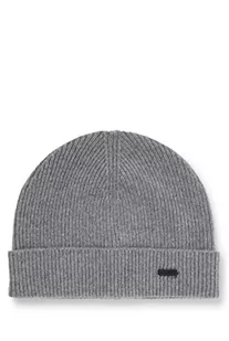 HUGO Czapka męska, Open Grey69, jeden rozmiar - Czapki męskie - miniaturka - grafika 1
