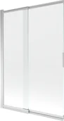 Parawany nawannowe - Mexen Fox parawan nawannowy 2-skrzydłowy przesuwny 120 x 150 cm, transparent, chrom - 891-120-002-01-00 - miniaturka - grafika 1