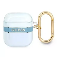 Akcesoria do słuchawek - Guess  GUA2HHTSB AirPods cover niebieski/blue Strap Collection - miniaturka - grafika 1