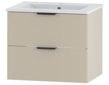 Wisząca szafka łazienkowa Pile z umywalką 60 cm Cashmere