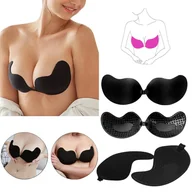 Biustonosze - BIUSTONOSZ SAMONOŚNY STANIK PUSH UP BEZ RAMIĄCZEK D - miniaturka - grafika 1