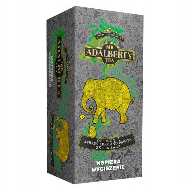 Herbata OOLONG zielona Truskawka Papaja wspomaga WYCISZENIE ADALBERT'S 25 T