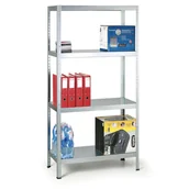 Szafy i regały magazynowe - Kovona System Regał metalowy, 130 kg, 1800x900x400 mm, 5 półek, biały VYFFC5BB000T0700 - miniaturka - grafika 1