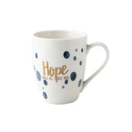 Kubki - Kubek Mare Hope 340 ml niebieskie kropki biały - miniaturka - grafika 1