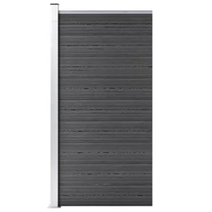 vidaxl Panel ogrodzeniowy z WPC, 95x186 cm, czarny! 148979 - Ogrodzenia - miniaturka - grafika 1
