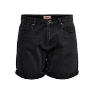 Spodenki damskie - ONLY Damskie szorty dżinsowe ONLPHINE DNM MAS0003 NOOS, czarne denim, XXS, czarny denim, XXS - miniaturka - grafika 1