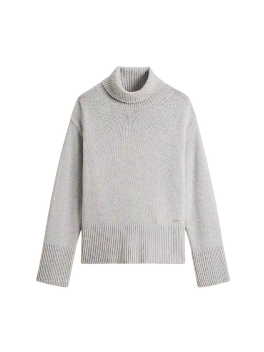 maglioni damskie woolrich - supergeelong turtleneck - szary