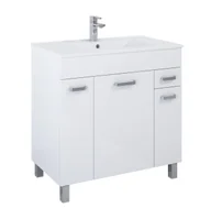 Szafki łazienkowe - Szafka łazienkowa z umywalką Elita Sunn 80 cm biały połysk RE169195008060 - miniaturka - grafika 1