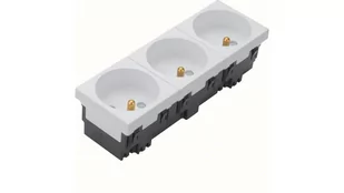 Hager polo tehalit.GB-EG Gniazdo z/u 33st potrójne 45x45mm bezhalogenowe biały EER3339010 EER3339010 - Kanały kablowe - miniaturka - grafika 1