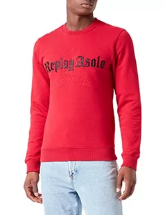 REPLAY Męska bluza M6273, 665 Chili RED, XXL, 665 Chili Red, XXL - Bluzy męskie - miniaturka - grafika 1