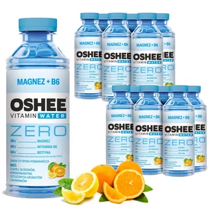12x OSHEE ZERO Vitamin Water magnez + B6 555 ml - Napoje energetyczne i izotoniczne - miniaturka - grafika 1