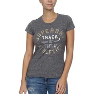 Koszulki i topy damskie - Koszulka damska Superdry Black Noire Grindle t-shirt bawełna-XS - miniaturka - grafika 1