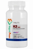 Witaminy i minerały - MyVita Witamina K2 Mk-7 Max 200Mcg Z Natto 120tabl. Myvita - miniaturka - grafika 1