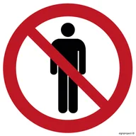 Tablice BHP - GB046 ZAKAZ WSTĘPU - ARKUSZ 12 NAKLEJEK, FS - FOLIA SAMOPRZYLEPNA FOTOLUMINESCENCYJNA; (50X50MM) - miniaturka - grafika 1