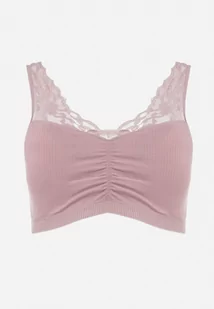 Fioletowy Usztywniony Biustonosz z Koronkowymi Ramiączkami Majaris - Biustonosze - miniaturka - grafika 1