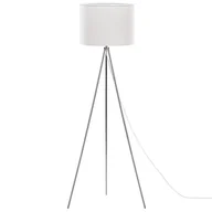 Lampy stojące - Beliani Lampa stojąca chromowano-biała 148 cm VISTULA - miniaturka - grafika 1
