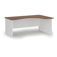 Biurka - Biurko narożne PRIMO WHITE, 1800 x 1200 mm, prawe, biały/orzech - miniaturka - grafika 1