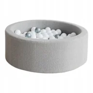 Suche baseny - Suchy basen z kulkami 30x90 Boucle szary + 250 piłek- DOWOLNY MIX - miniaturka - grafika 1