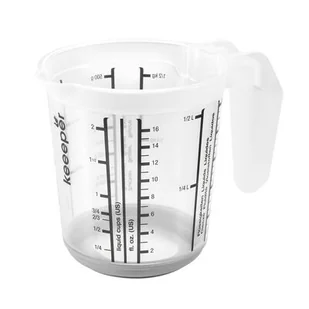 Kubek z miarką Massimo 0,5 l szary keeeper - Pozostałe akcesoria kuchenne - miniaturka - grafika 1