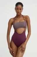 Stroje kąpielowe - Answear Lab dwuczęściowy strój kąpielowy kolor fioletowy lekko usztywniona miseczka - miniaturka - grafika 1