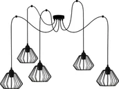 Lampy sufitowe - Lampa wisząca Solar SFERA Lampa loft diament 5 płomienna pająk - miniaturka - grafika 1