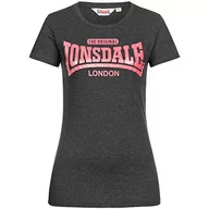 Koszulki męskie - Lonsdale Damska koszulka Tulse czarny Marl Black XS 1140261034 - miniaturka - grafika 1