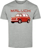 Koszulki męskie - T-SHIRT MĘSKI FIAT 126P MALUCH MOTORYZACYJNA KOSZULKA SZARA R-3XL A534 - miniaturka - grafika 1