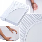 Prześcieradła - Prześcieradło 100% Bawełna CZESANA 180x200 + 30cm z GUMKĄ na wysoki materac - miniaturka - grafika 1