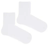 Skarpetki dla dzieci - Skarpetki dziecięce białe gładkie bawełniane - miniaturka - grafika 1