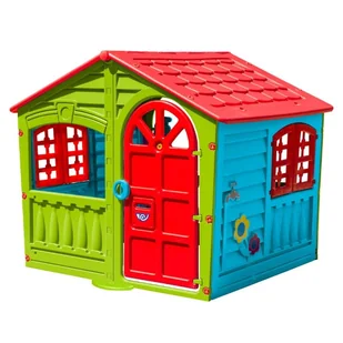 Palplay Duży Domek Ogrodowy Dla Dzieci Na Ogród Z Otwieranymi Okiennicami Kolorowy - Place zabaw - miniaturka - grafika 1
