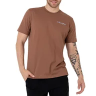 Koszulki sportowe męskie - Koszulka Champion Crewneck 218006-MS557 - brązowa - miniaturka - grafika 1