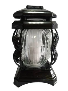 Znicz szklany kapliczka czarna przezroczysta - Lampiony i znicze - miniaturka - grafika 1