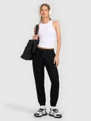 Spodnie sportowe damskie - 4F Spodnie dresowe joggery damskie - czarne XXL - miniaturka - grafika 1