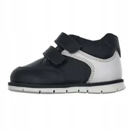 Buty dla dziewczynek - CHICCO PÓŁBUTY DZIECIĘCE SKÓRZANE GRANATOWO BIAŁE NA RZEPY 18 6AA - miniaturka - grafika 1