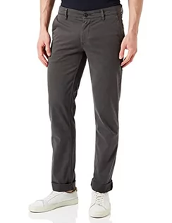 Skarpetki męskie - BOSS Męskie spodnie Schino-Slim D Slim Fit z elastycznej satyny bawełnianej, szary, 38W / 30L - grafika 1