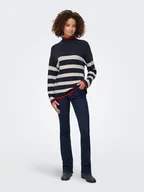 Swetry damskie - ONLY Sweter w kolorze granatowo-biało-czerwonym - miniaturka - grafika 1