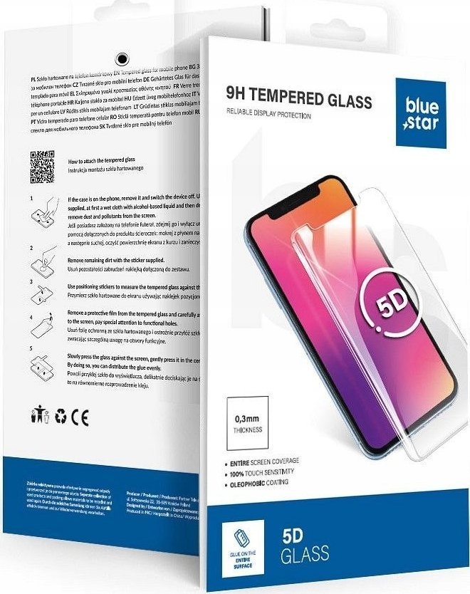 Blue Star Szkło hartowane Blue Star 5D - do iPhone 16 Pro full glue czarny