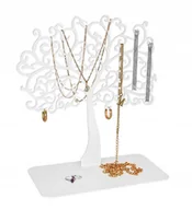 Biżuteria - akcesoria - Stojak Na Biżuterię Organizer Drzewko Biały - miniaturka - grafika 1
