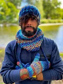 Czapki męskie - Męska czapka MERINO 50% ,,Górski potok ENERGY SHOT - miniaturka - grafika 1