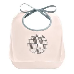 Beaba Śliniak treningowy z kieszonką Pink Grid - Akcesoria do karmienia - miniaturka - grafika 1