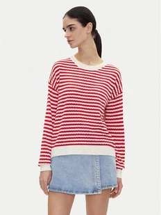 Pepe Jeans Sweter Poppy PL702278 Czerwony Regular Fit - Swetry damskie - miniaturka - grafika 1