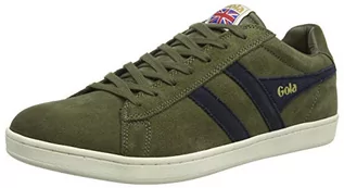 Trampki męskie - Gola Męskie tenisówki Equipe zamszowe Low-Top, Zielony khaki Navy Ne - 46 EU - grafika 1