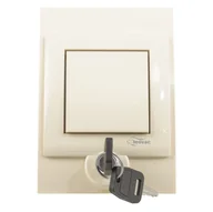 Gniazdka elektryczne - Gniazdo ssące na kluczyk kremowe - miniaturka - grafika 1